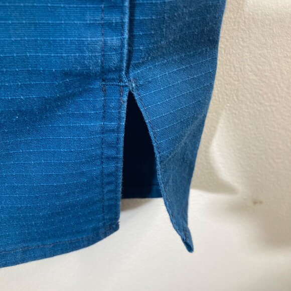 Mens Carhartt V Neck Scrub Top Green XL C16418 #1 Cotton Poly Spandex Ripstop - Picture 6 of 8